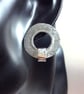 large circular sterling silver stud earrings - Image 3