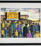 Cambridge. Retro Abbey. Framed Utd Football Club FC Stadium Art Print 20" x 16"