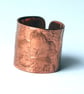 Etched copper flower ring - adjustable size - Image 4