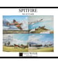 SPITFIRE Aviation Set of 4 Art Cards - Aeroplane Gift For Christmas - 7x5 Blank