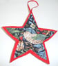 William Morris Christmas Tree Decoration Strawberry Thief Star - Image 3