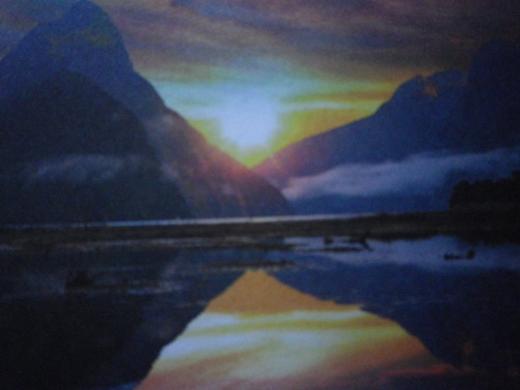 Highlands Sunset, A4 unframed , mounted, free hook & easel, 3987,free shipping