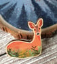Roe Deer Wood Pin Brooch - Image 5