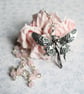 Rose Quartz and Pewter Fairy Pendant Necklace
