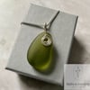 Olive green Seaglass pendant - REF: OG 01