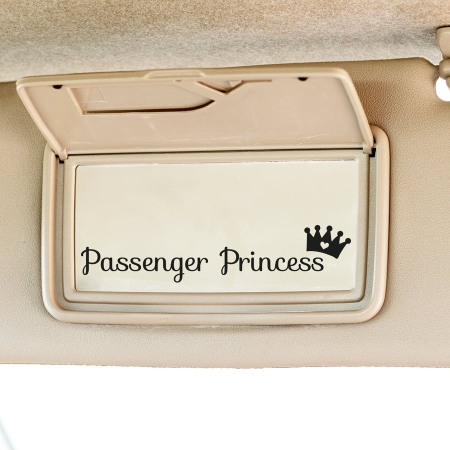 Passenger Princess Car Mirror Decor Sun Visor Mirror Princess crown