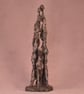 Togetherness Family and Dog Statue Small Bronze Resin Figure & Dog Sculpture - Image 1