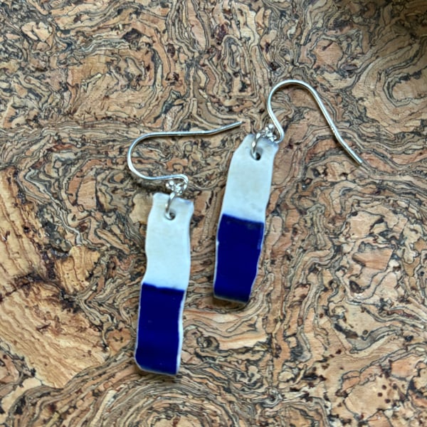 Handmade Earrings, Ceramic, Unique Earrings, Vintage, Eco Friendly Gifts.