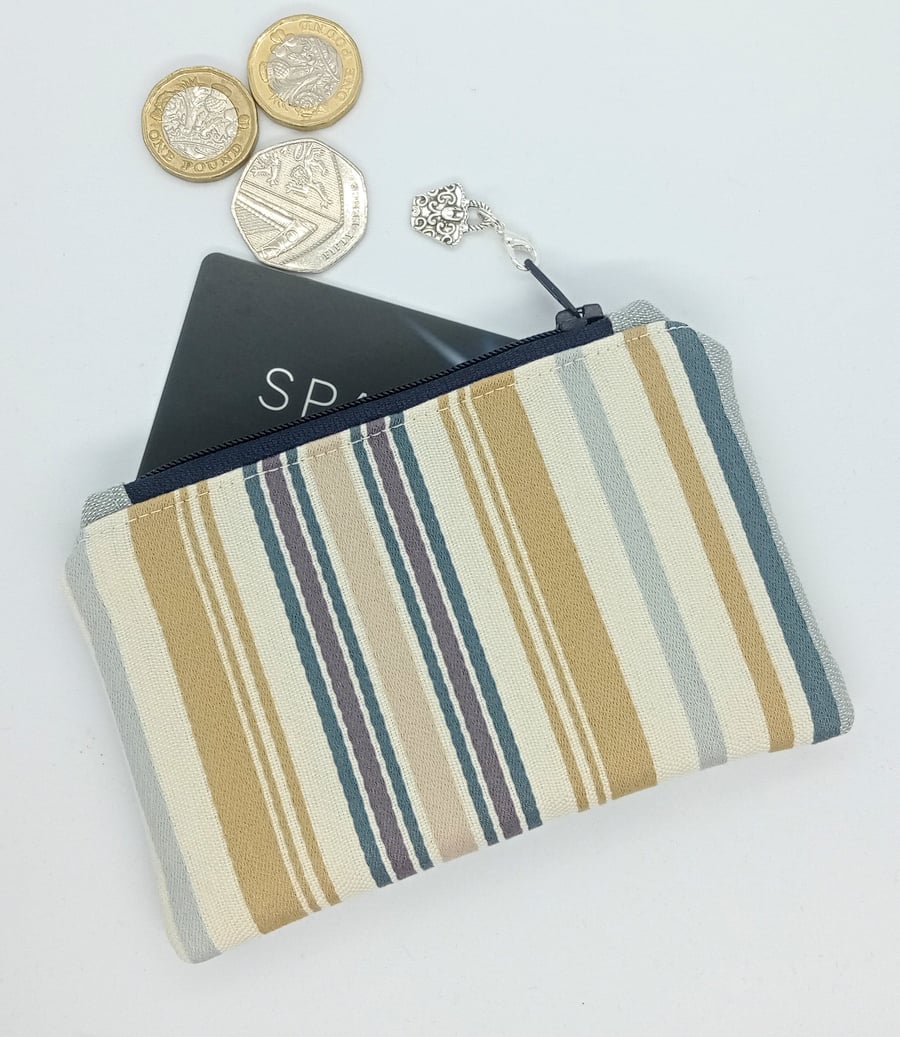 Striped coin and card purse NO POSTAGE 80EF