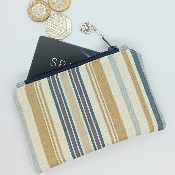 Striped coin and card purse NO POSTAGE 80EF