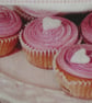 Cup Cake Print Zipped Purse. Fully Lined with Zip Pull. Heart Cup Cakes - Image 3