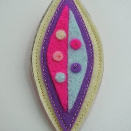 Brooch. Pod Felt Brooch