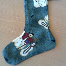 Contempory Snowmen 7.5 inch stocking