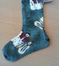Contempory Snowmen 7.5 inch stocking - Image 1