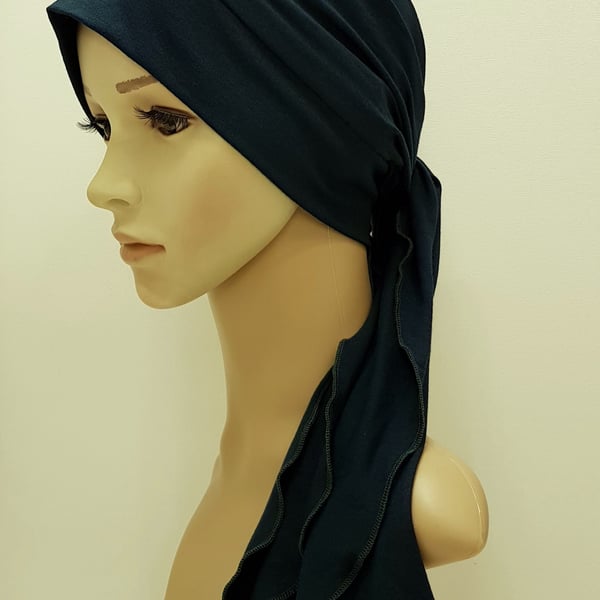 Chemo head wear for women, turban with ties, head snood, tichel, bandanna