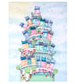 Print - Whimsical Colourful Houses - print only or framed print - Image 1