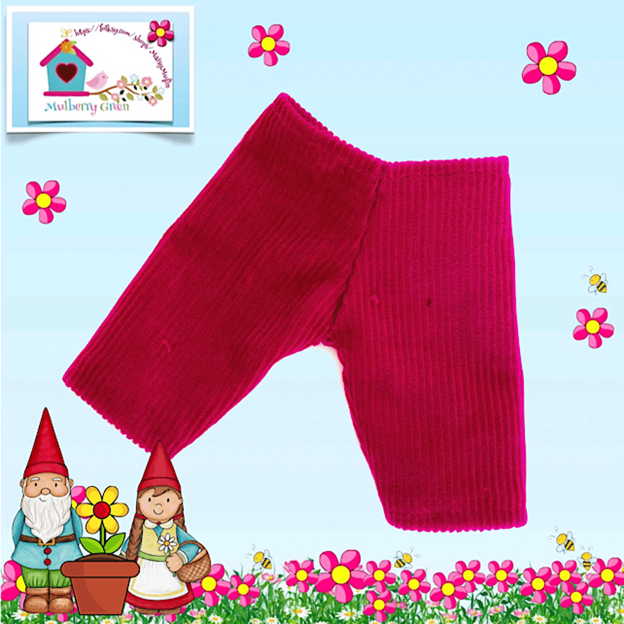 Reserved for Maddie - Raspberry Corduroy Cropped Trousers