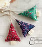 Liberty Donna Leigh Tana Lawn Floral Fabric Christmas Trees Hanging Decorations  - Image 1