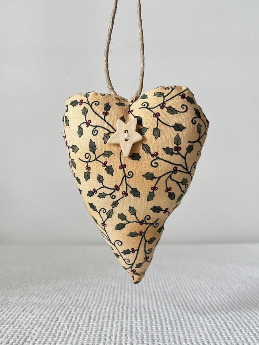  Heart Holly Hanging Decoration