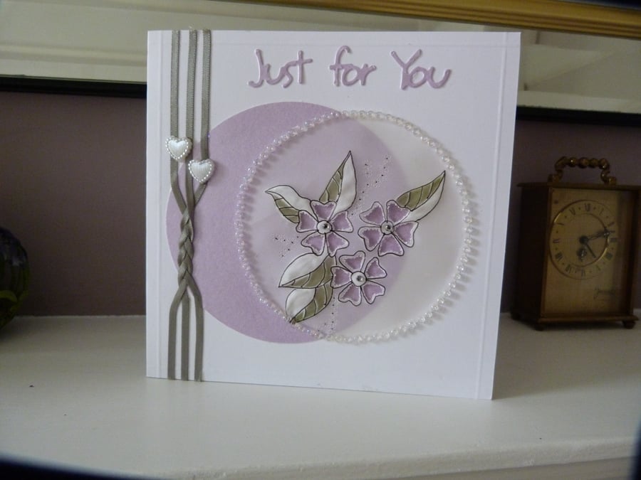So Pretty Floral Parchment Card