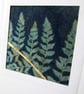 3 BOTANICAL CYANOTYPE PRINT CARDS WITH GOLD LEAF  - Image 7