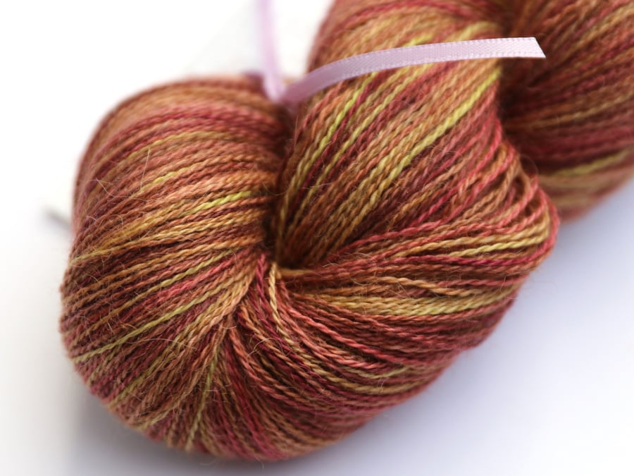 SALE: Ochils in Autumn - Silky baby alpaca laceweight yarn