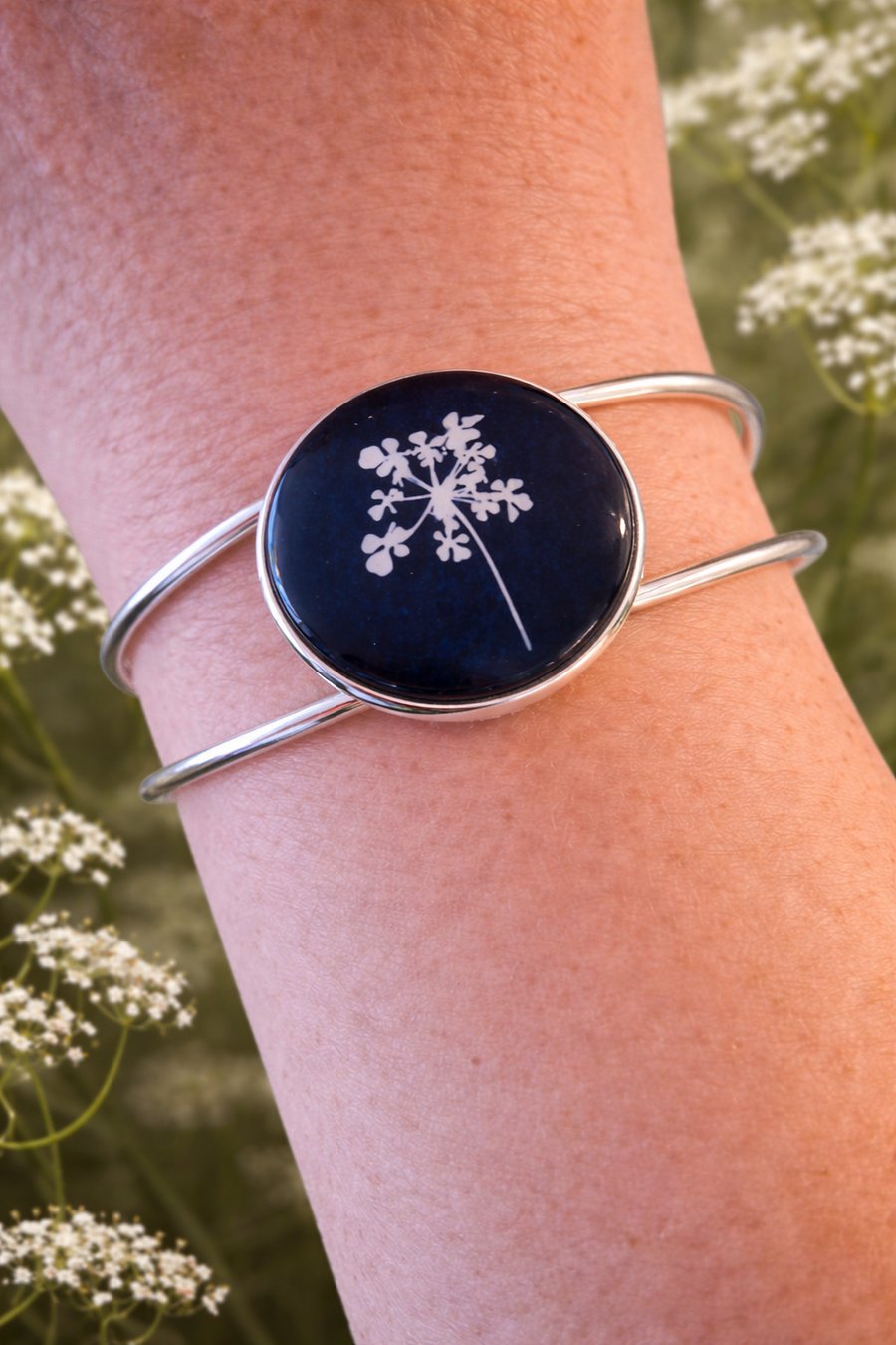 Cow Parsley Cyanotype Bracelet