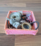 Container for small desk items - yellow, orange, pink colour - Image 4