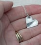 Silver Fern Pattern Heart Pendant - Image 7