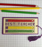 Cross Stitch Best Teacher Bookmark Kit - Thoughtful Teacher Gift - Image 4