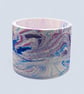Blue, Lilac and Purple Plant Pot - Marbled Large Round Planter - Image 9