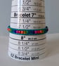 Multicoloured rainbow bead and teal leather bracelet, Pride bracelet  - Image 9