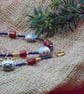 Artisan porcelain bead necklace with glass foil beads  - Image 4