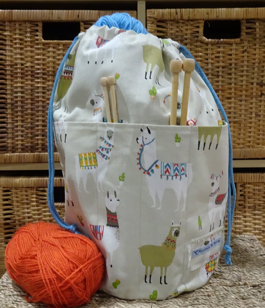 Alpaca Knitting Bag