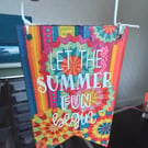 Summer decoupage hanging decoration 