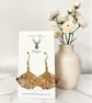 Charm Earrings - Large Gold Ginko Leaf