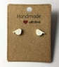 Earrings Bird CHOOSE Colour Ceramic Stud, Sterling Silver Backs, 3 Uk Postage - Image 1