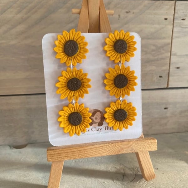 Statement Sunflower Earrings 