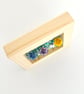 Little 3D fabric picture of houses and flowers, in a small wooden frame - Image 4