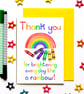 Rainbow Teacher Appreciation Card – Thank You for Brightening Every Day