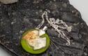 Silver Leaf Inclusions Pendants with Sterling Silver Findings