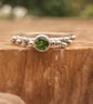 Sterling Silver and Peridot Ring with Granulation - Size M - Image 3