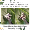 JEWELLERY MAKING KIT - WIRE WRAPPED ROSE QUARTZ & AMETHYST RING 