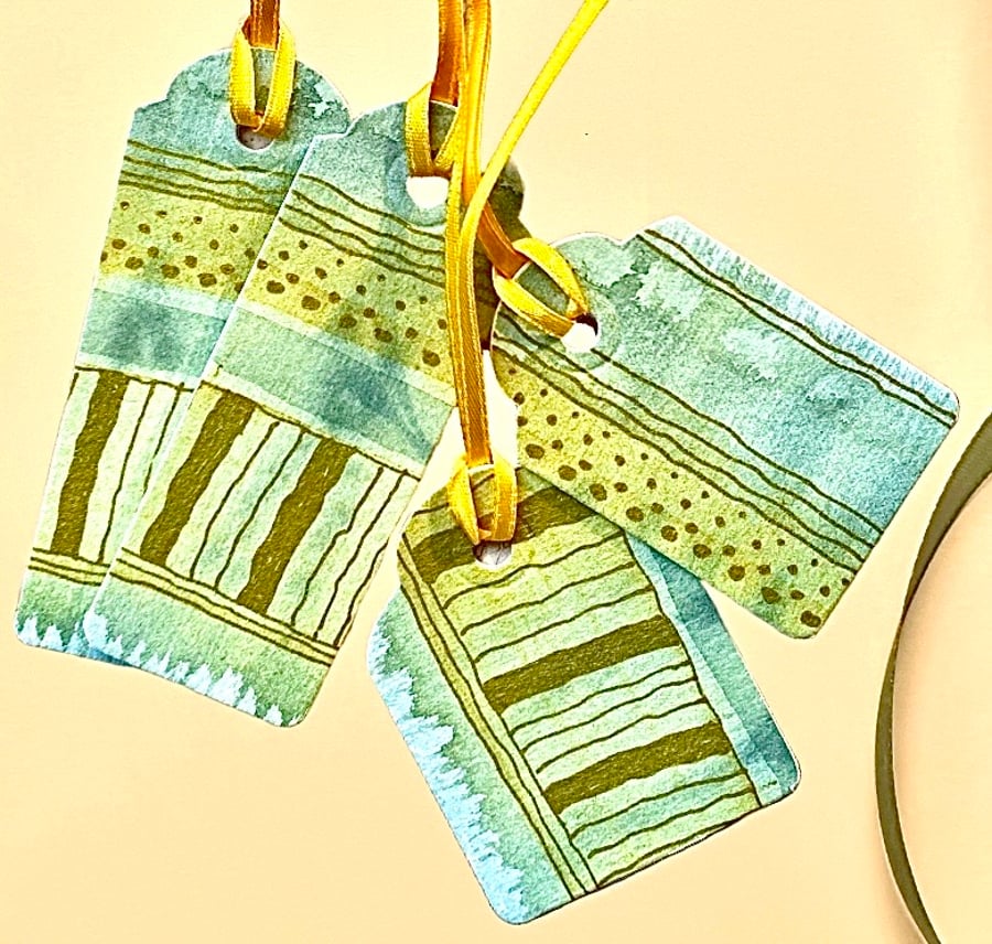 Hand painted gift tags (set of 4)