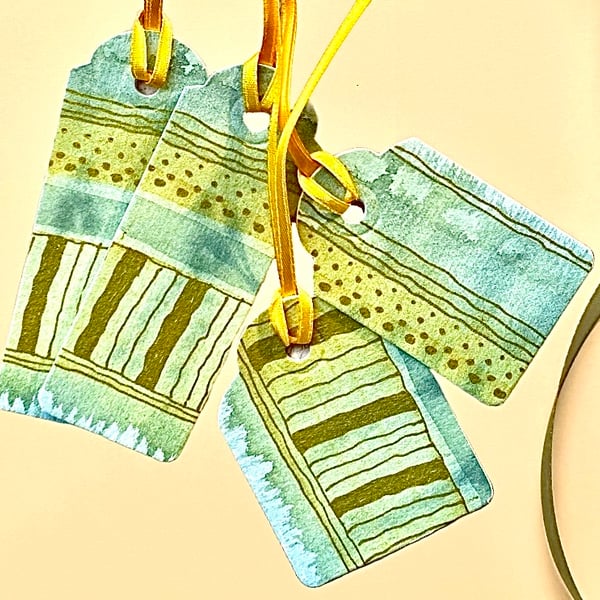 Hand painted gift tags (set of 4)