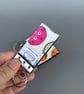 Colourful cat keychain. Hedgehog keyring. Hedgehog key fob. - Image 5