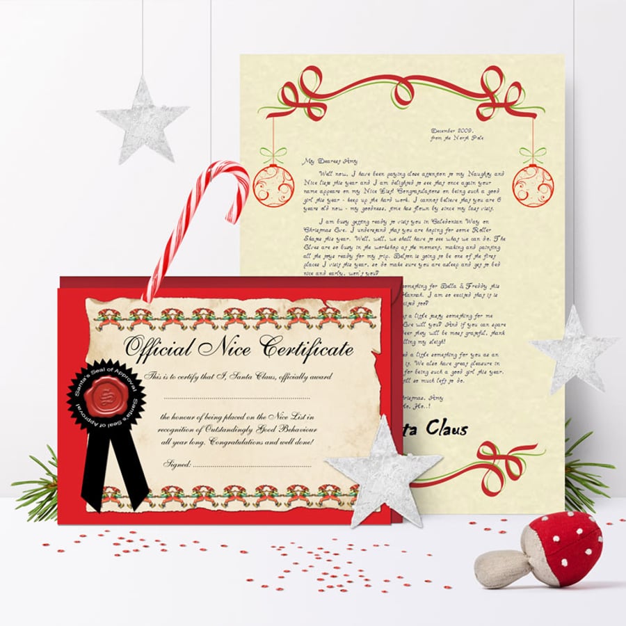 Personalised Santa Letter Gift Packs, individually created includes gifts too