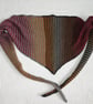 Striped Scarf in Mulicolours with Black and Grey. Colour Gradient Scarf.EdgeTrim - Image 4
