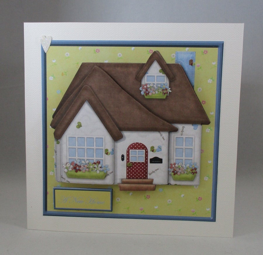 Handmade 3D New Home Greeting Card, personalise