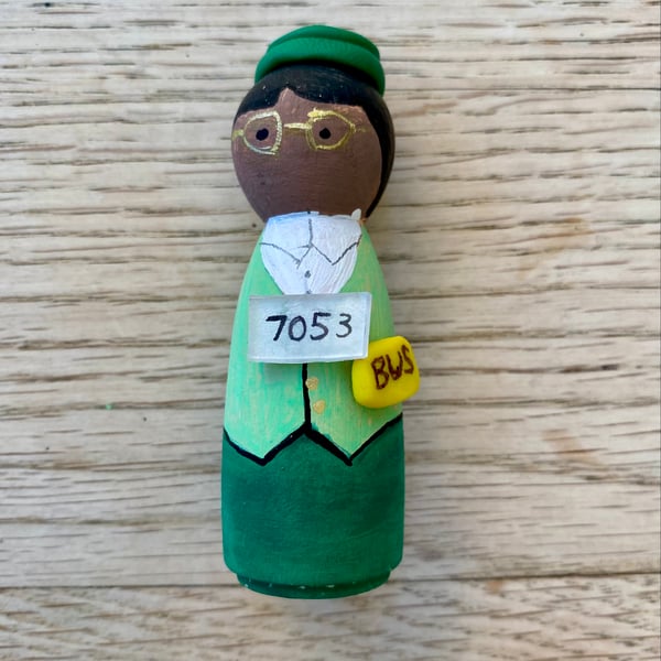 Rosa Parks Handpainted Wooden Peg Doll - inspirational women